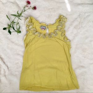 SOLD-Yoana Baraschi yellow ruffle top @Anthro